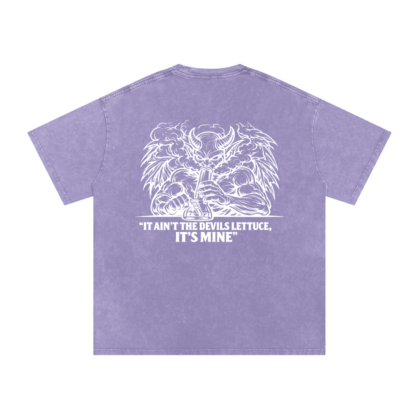 Snow Washed Oversized Cotton T-Shirt | Devils Lettuce