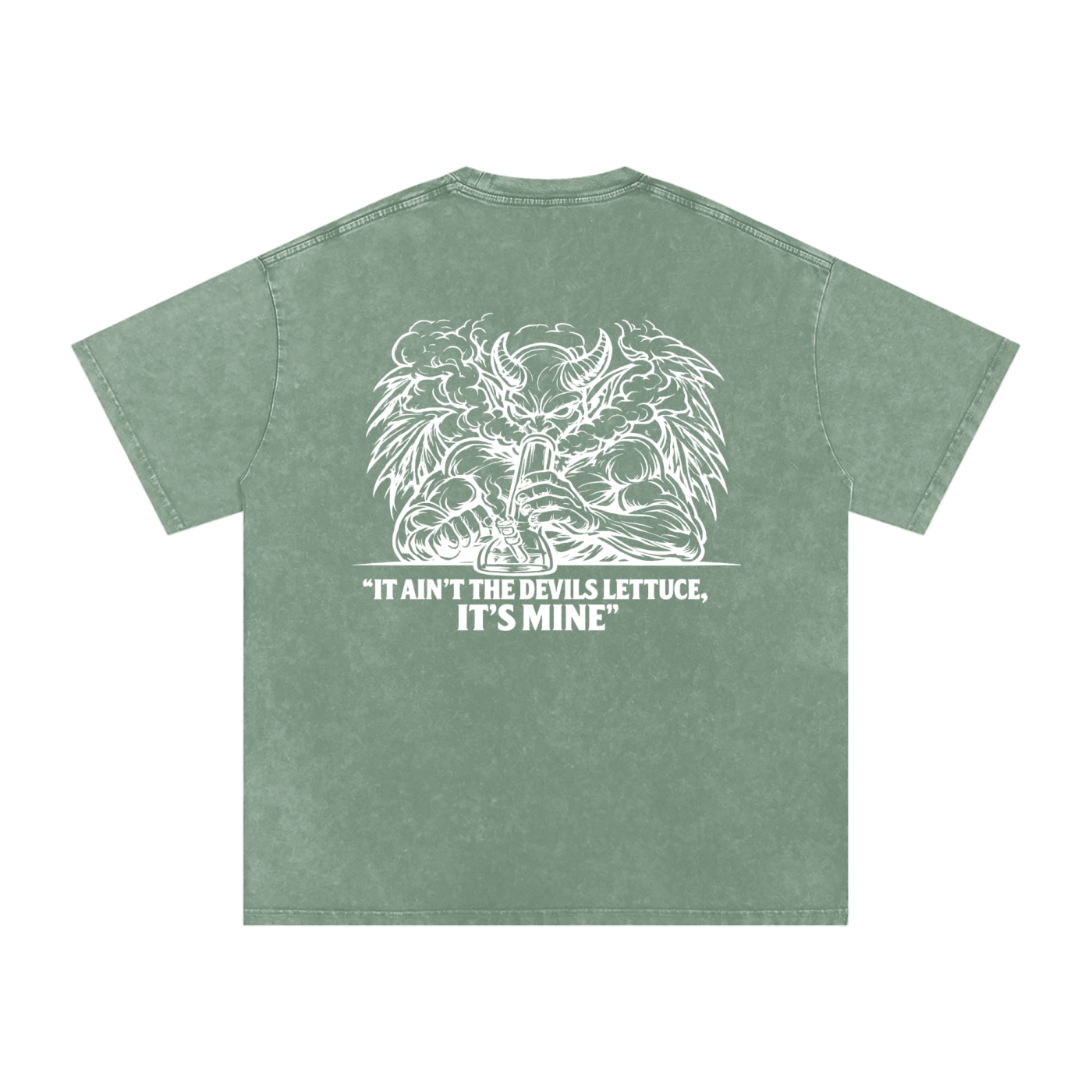Snow Washed Oversized Cotton T-Shirt | Devils Lettuce