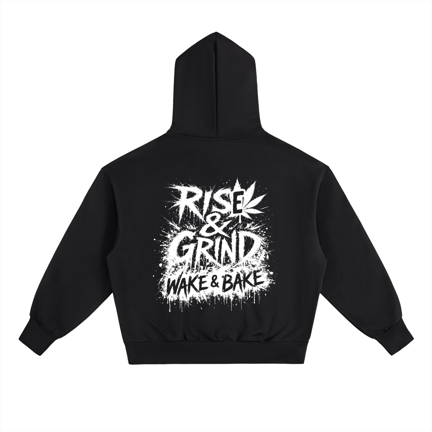 Essential Heavyweight Fleece Hoodie | Rise & Grind WAKE & BAKE EDITION