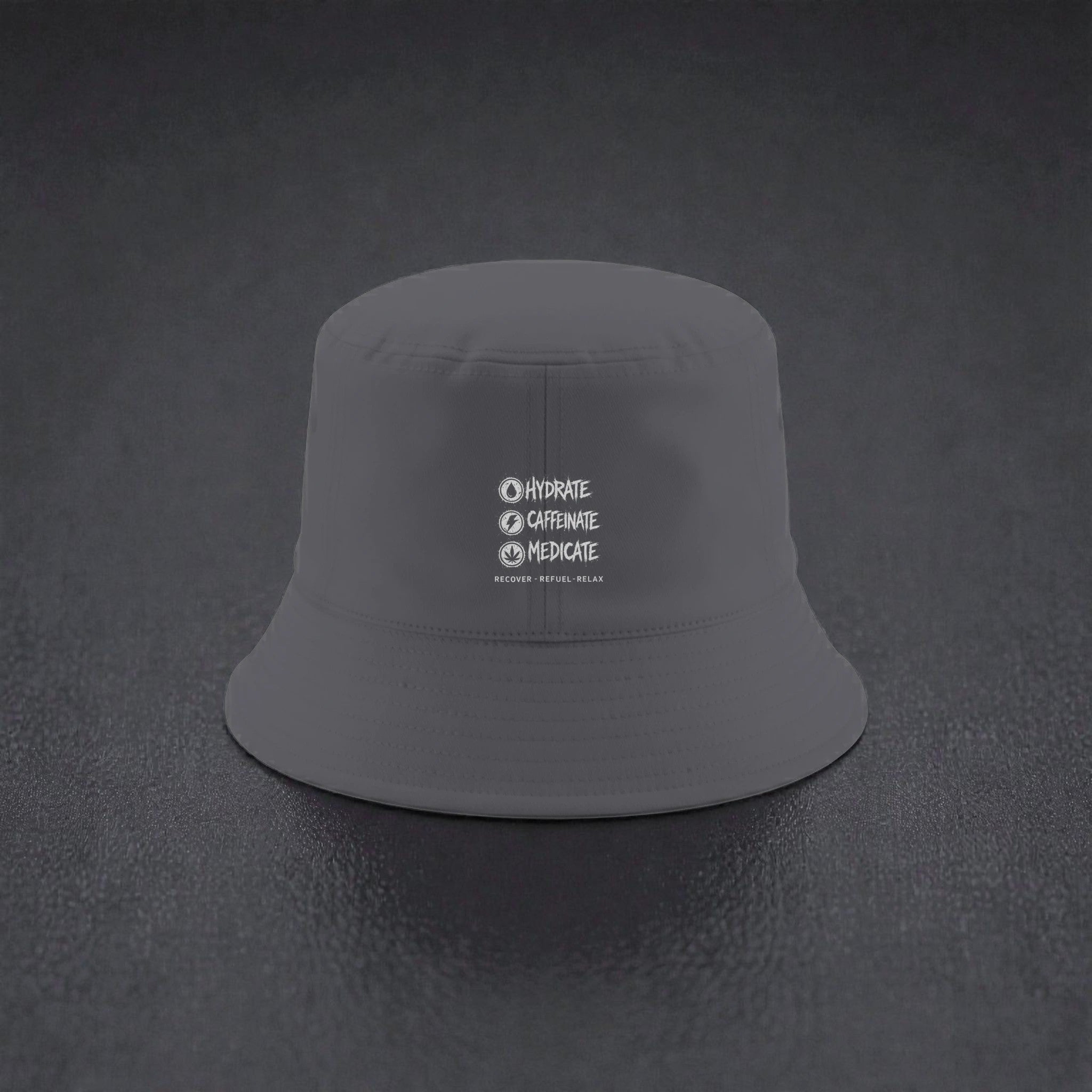 Reversible Bucket Hat | Hydrate, Caffeinate, Medicate