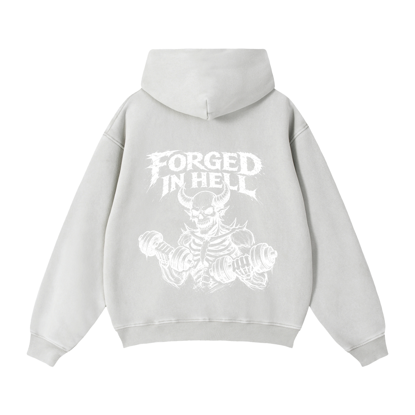 Zip-Through Boxy Fleece Hoodie | Forged In Hell
