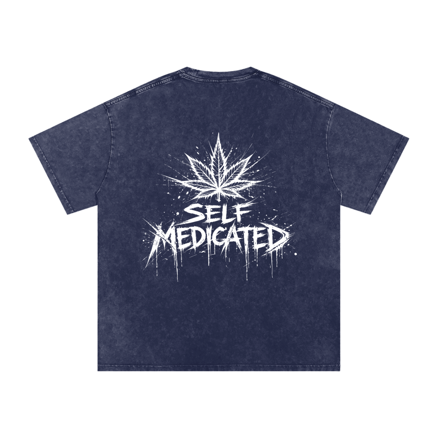 Snow Washed Oversized Cotton T-Shirt | Self Medicated