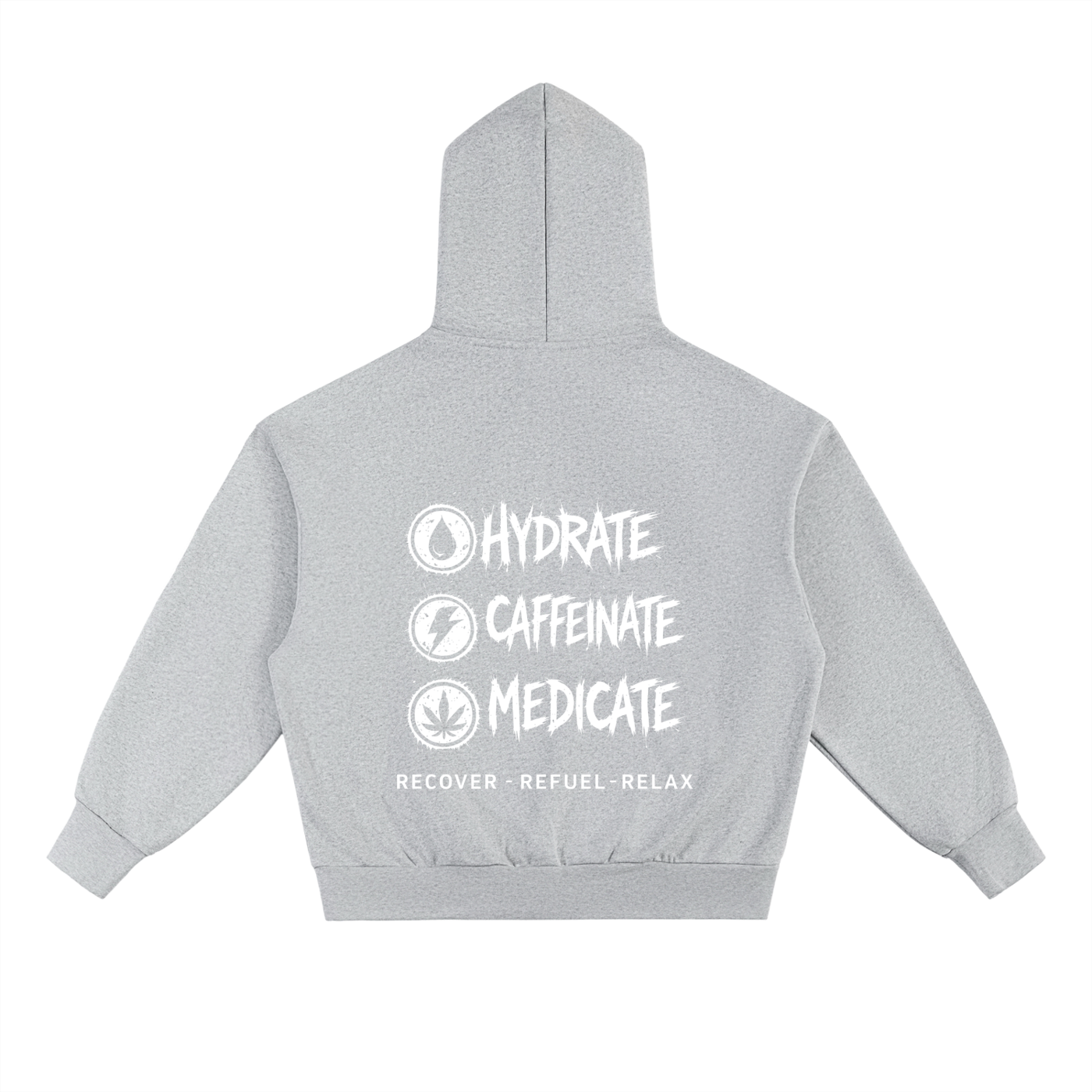 Essential Heavyweight Fleece Hoodie | Hydrate, Caffeinate, Medicate