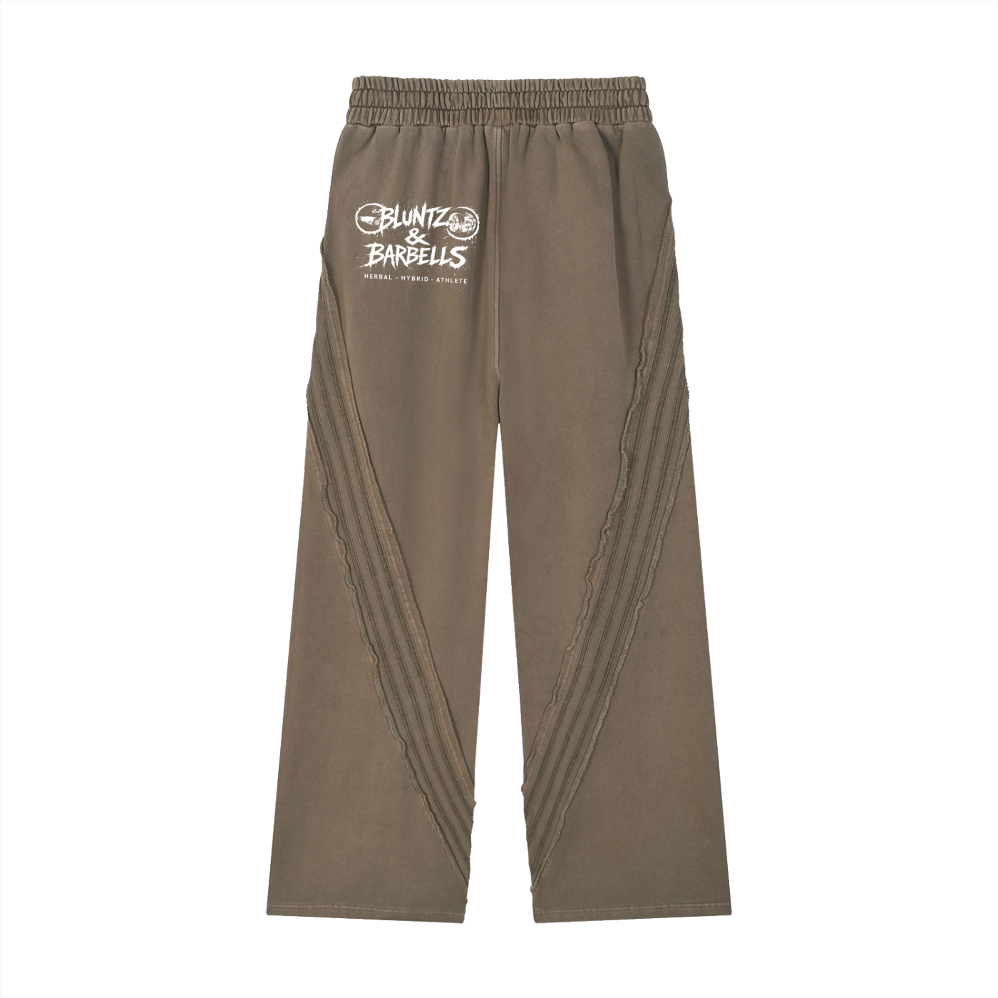 Snow Washed Tape Raw Edge Sweatpants | Bluntz & Barbells