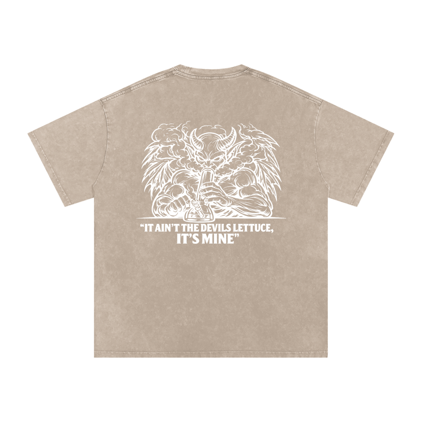 Snow Washed Oversized Cotton T-Shirt | Devils Lettuce