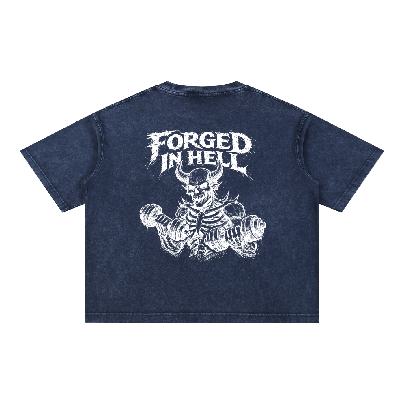 Mineral Wash Boxy Cotton T-Shirt | Forged In Hell