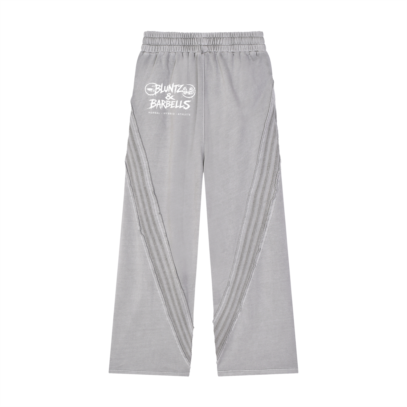 Snow Washed Tape Raw Edge Sweatpants | Bluntz & Barbells