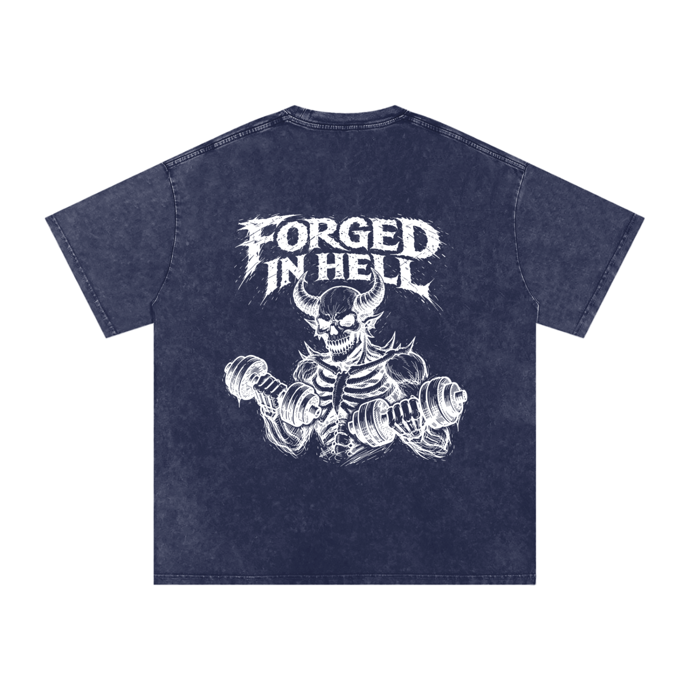 Snow Washed Oversized Cotton T-Shirt | Forged In Hell