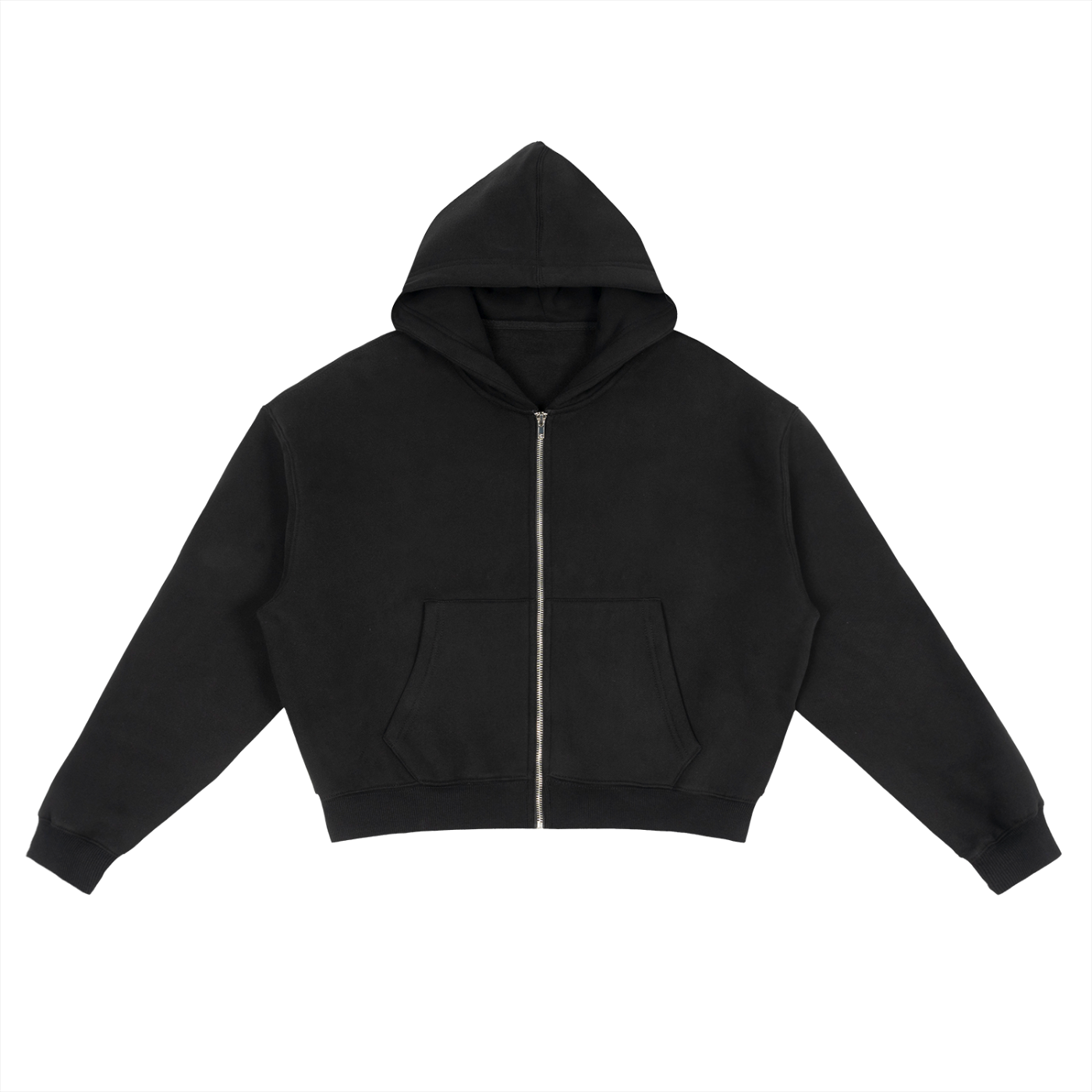 Fleece Zip-Up Boxy Hoodie | Devils Lettuce