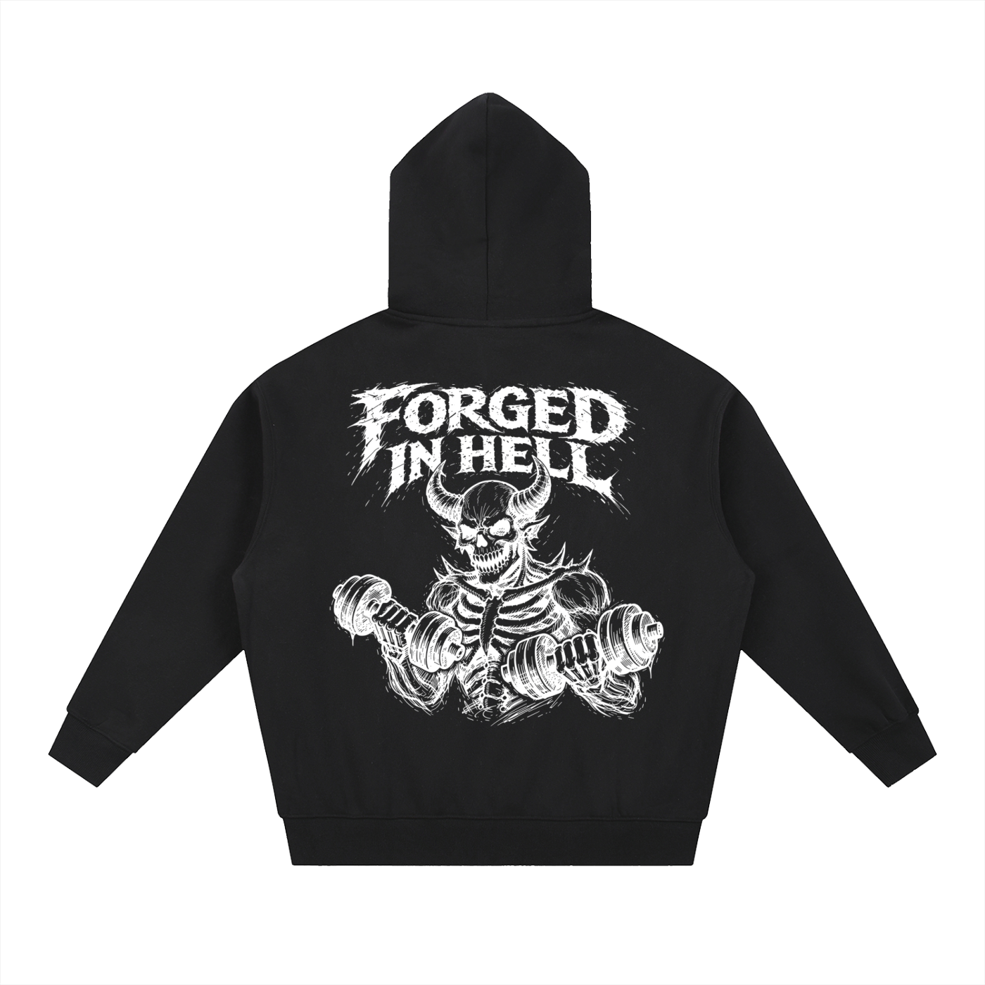 Essential Oversized Fleece Boxy Hoodie | Forged In Hell