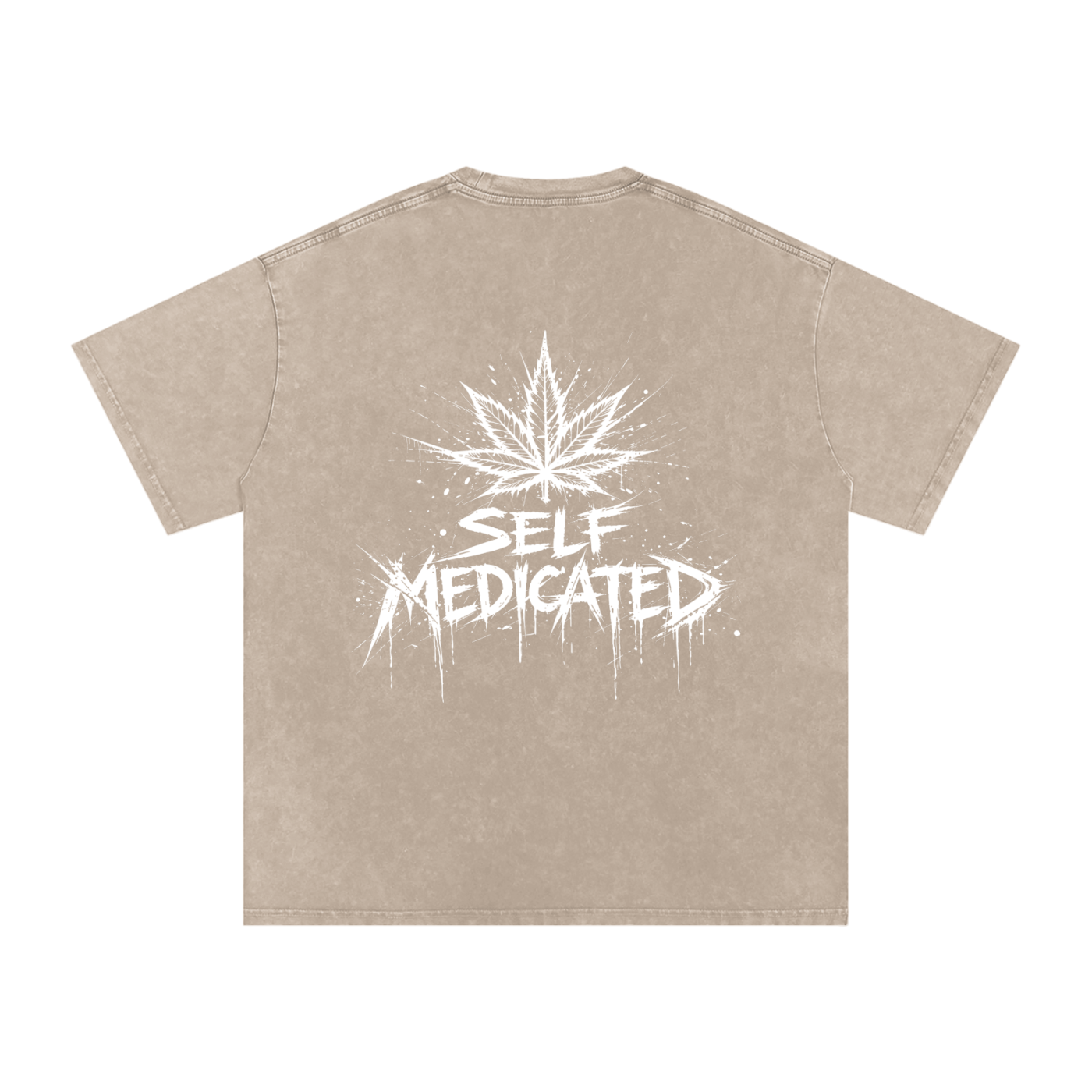 Snow Washed Oversized Cotton T-Shirt | Self Medicated