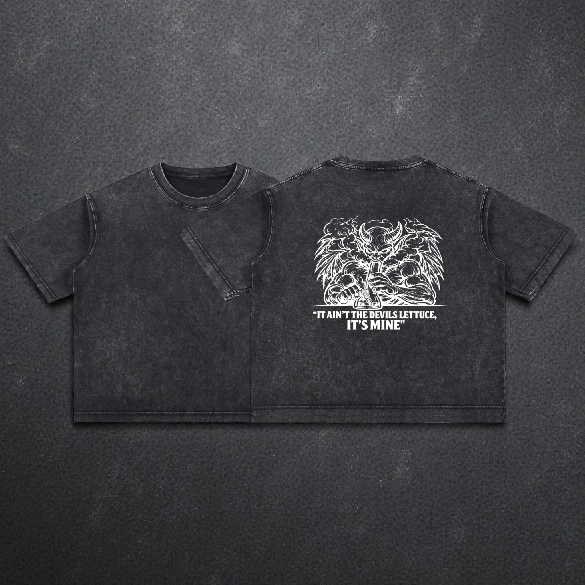 Mineral Wash Boxy Cotton T-Shirt | Devils Lettuce