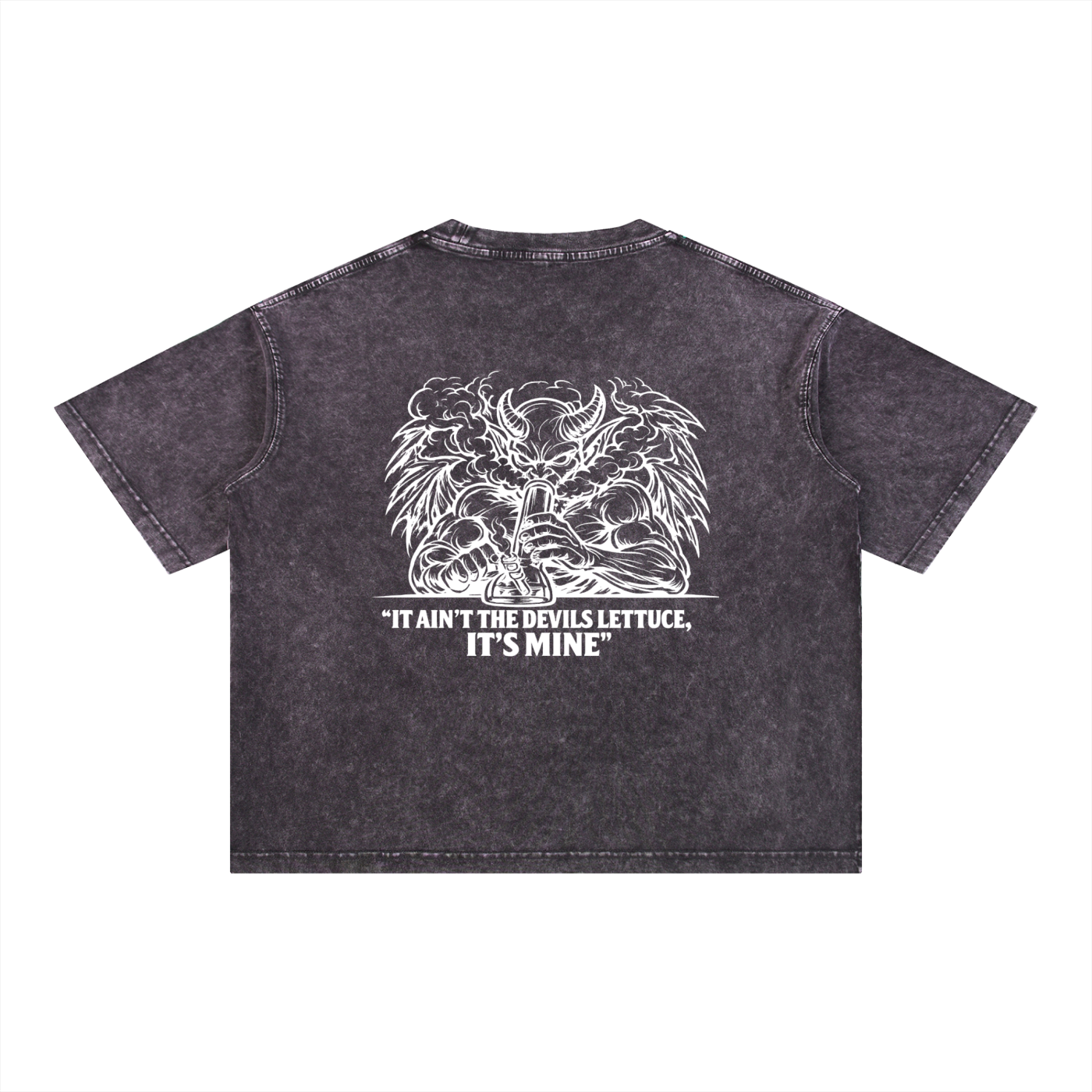 Mineral Wash Boxy Cotton T-Shirt | Devils Lettuce