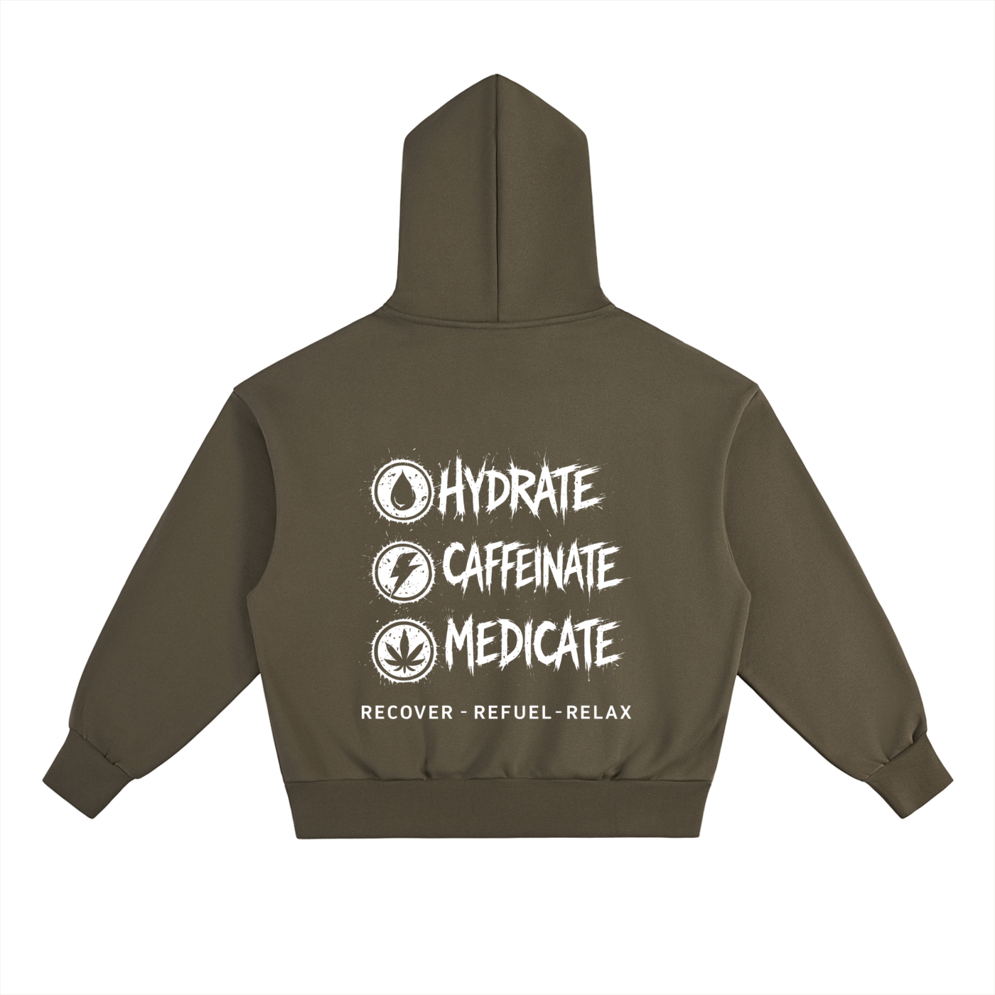 Essential Heavyweight Fleece Hoodie | Hydrate, Caffeinate, Medicate