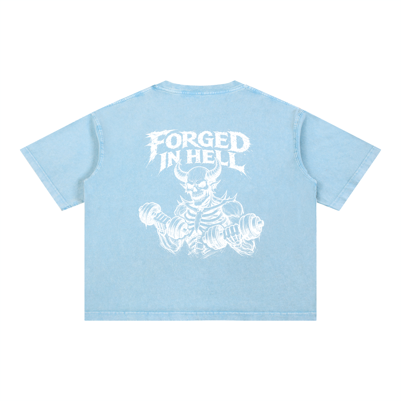 Mineral Wash Boxy Cotton T-Shirt | Forged In Hell