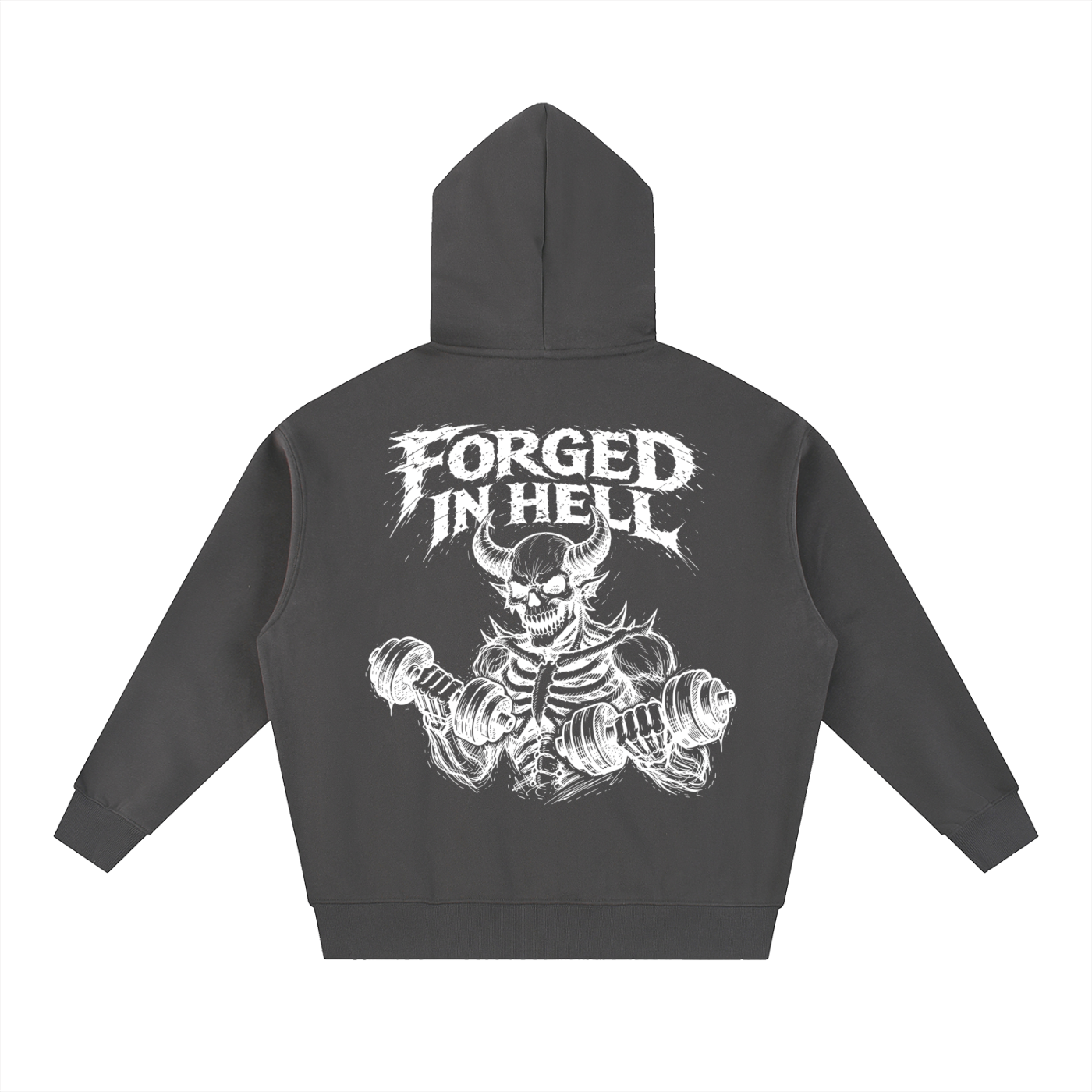 Essential Oversized Fleece Boxy Hoodie | Forged In Hell