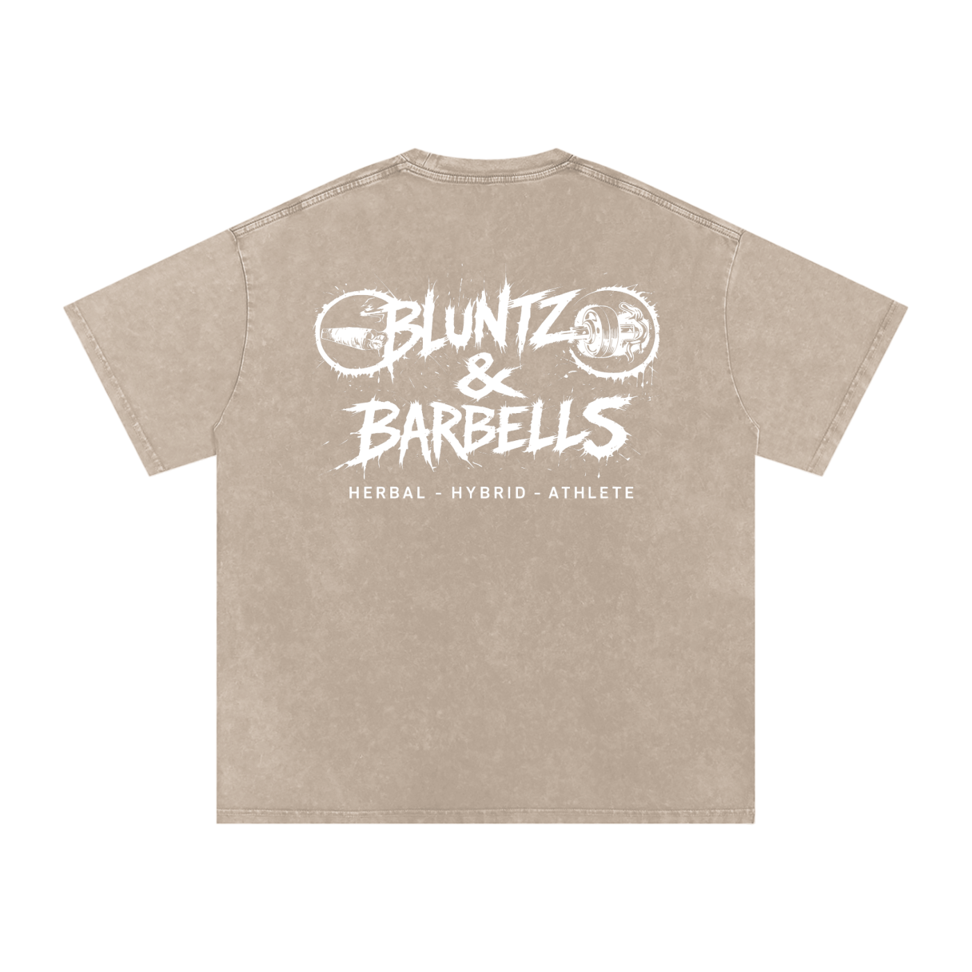 Snow Washed Oversized Cotton T-Shirt | Bluntz & Barbells