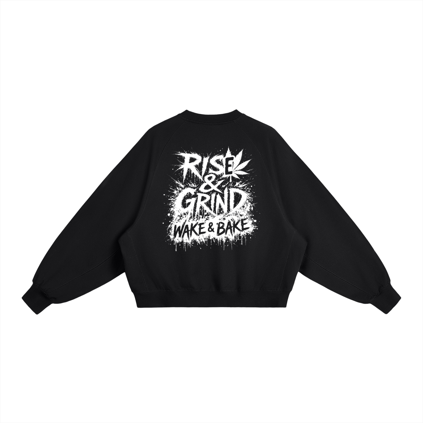 Essential Heavyweight Dolman Sleeve Boxy Sweatshirt | Rise & Grind WAKE & BAKE EDITION