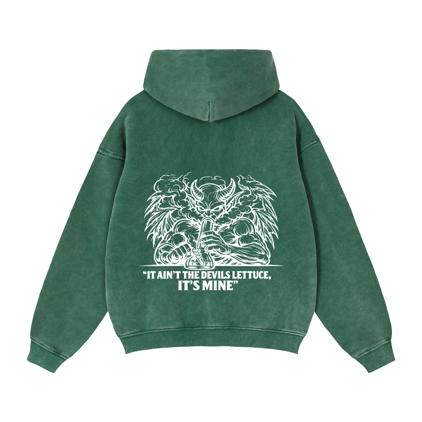 Zip-Through Boxy Fleece Hoodie | Devils Lettuce