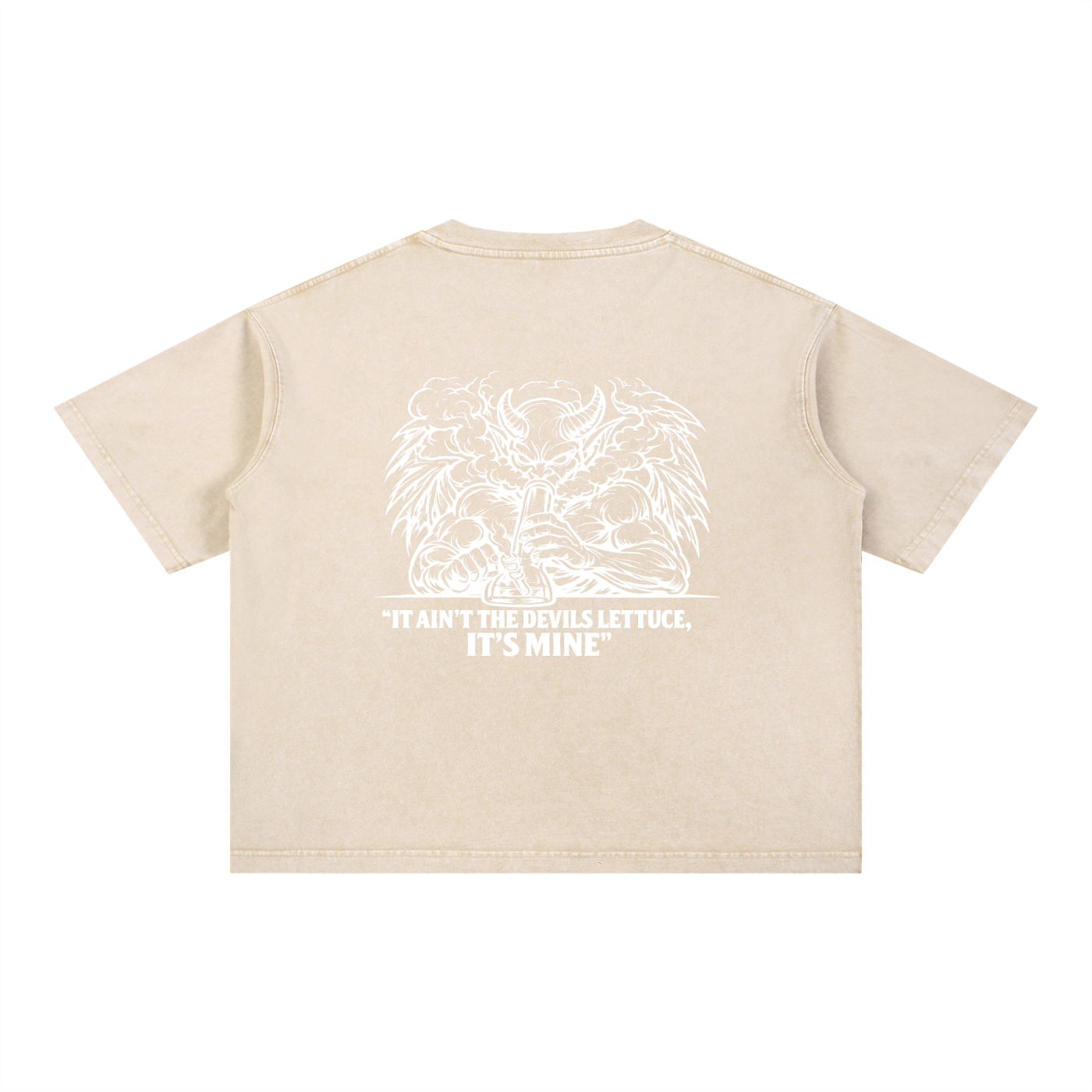 Mineral Wash Boxy Cotton T-Shirt | Devils Lettuce
