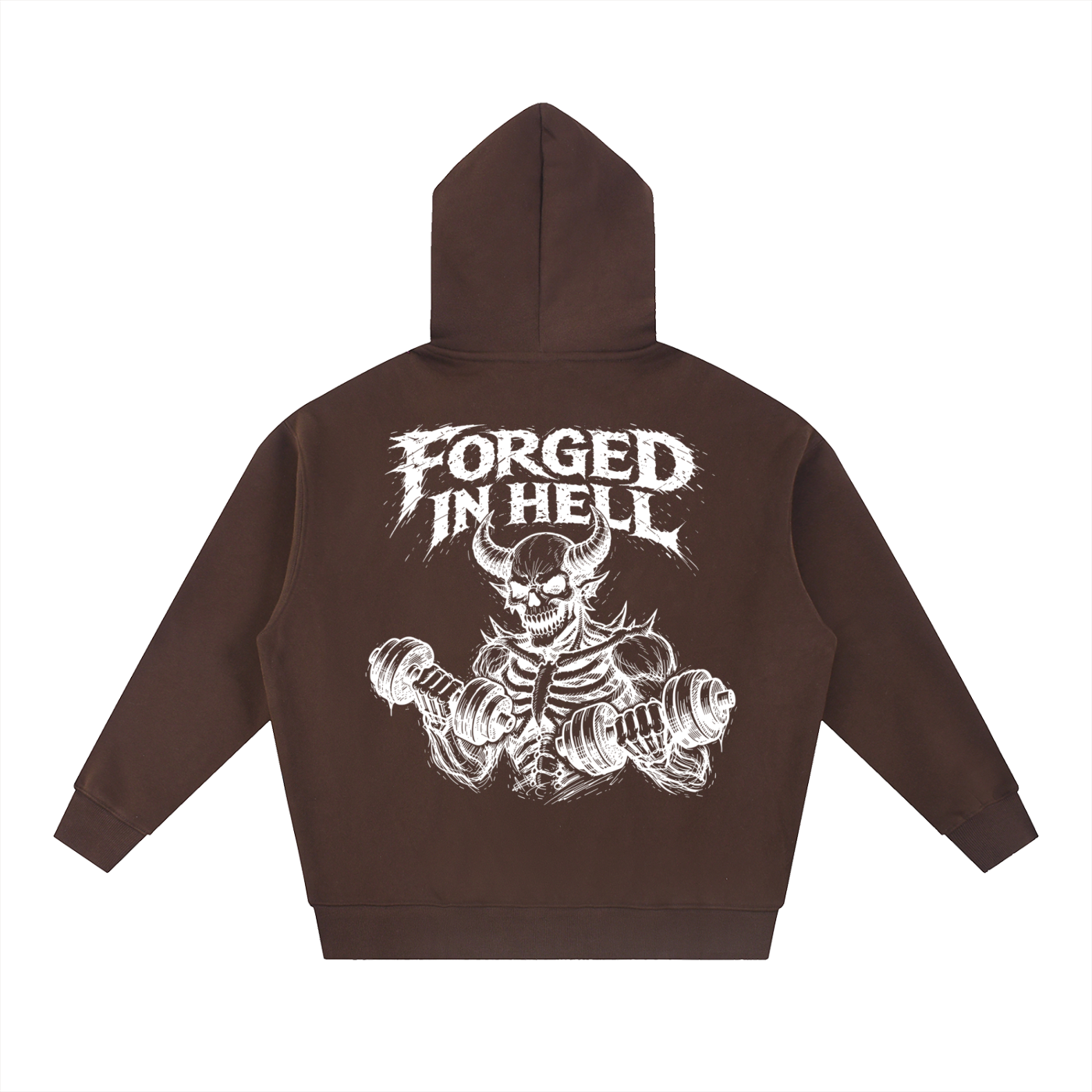 Essential Oversized Fleece Boxy Hoodie | Forged In Hell