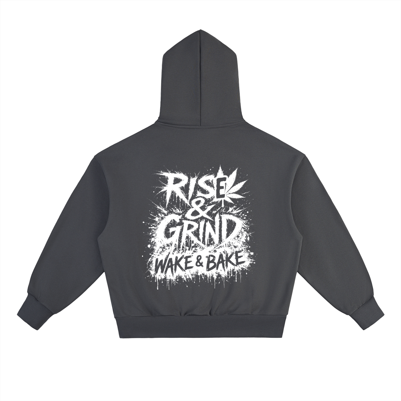 Essential Heavyweight Fleece Hoodie | Rise & Grind WAKE & BAKE EDITION