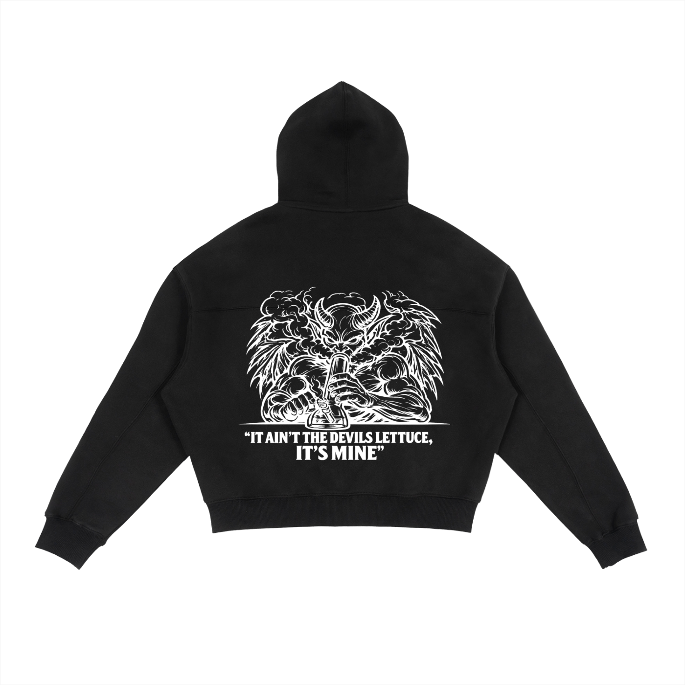 Fleece Zip-Up Boxy Hoodie | Devils Lettuce