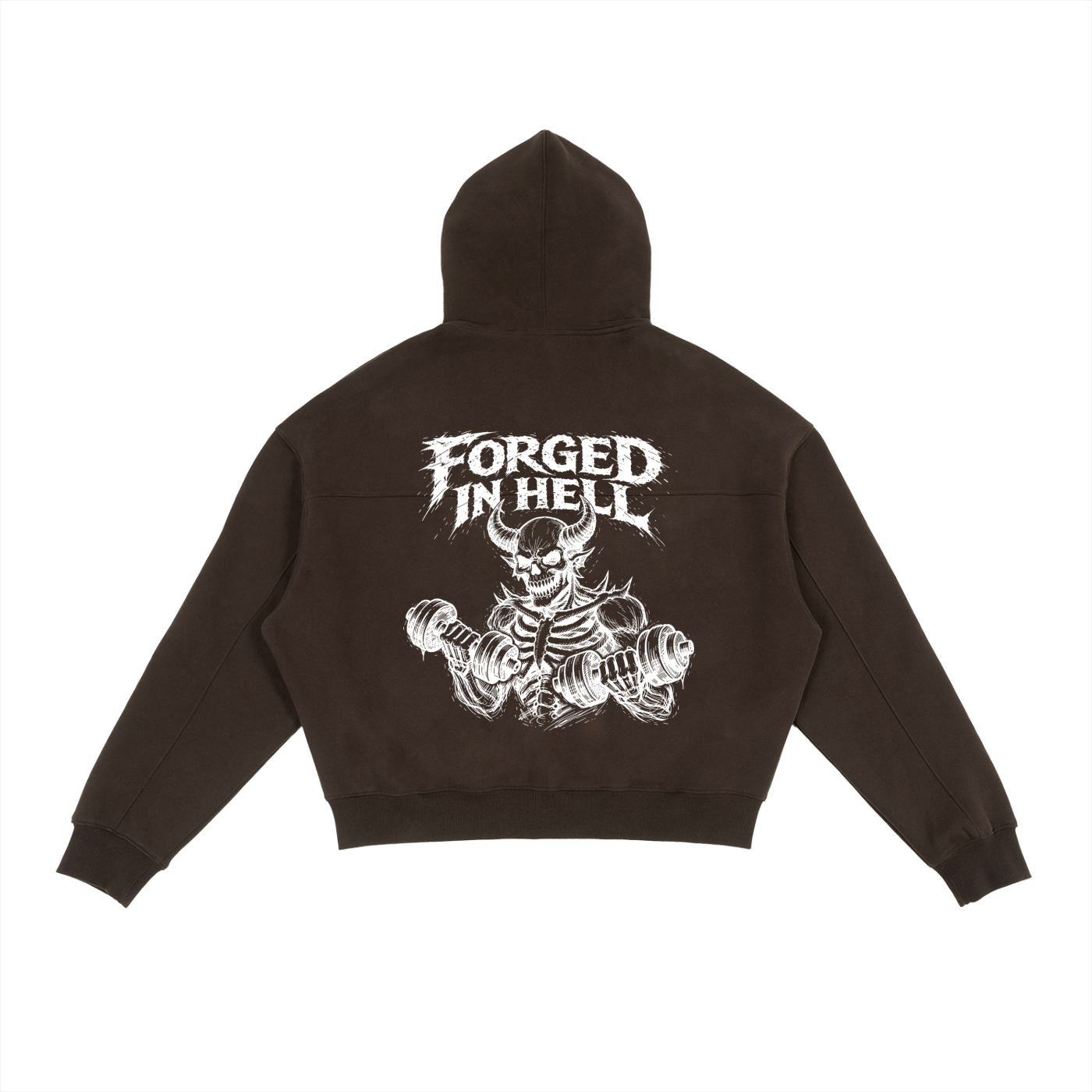 Fleece Zip-Up Boxy Hoodie | Forged In Hell