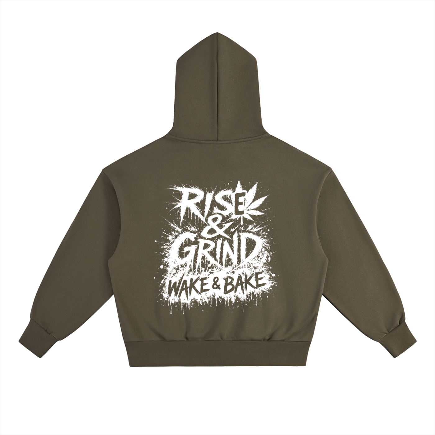 Essential Heavyweight Fleece Hoodie | Rise & Grind WAKE & BAKE EDITION