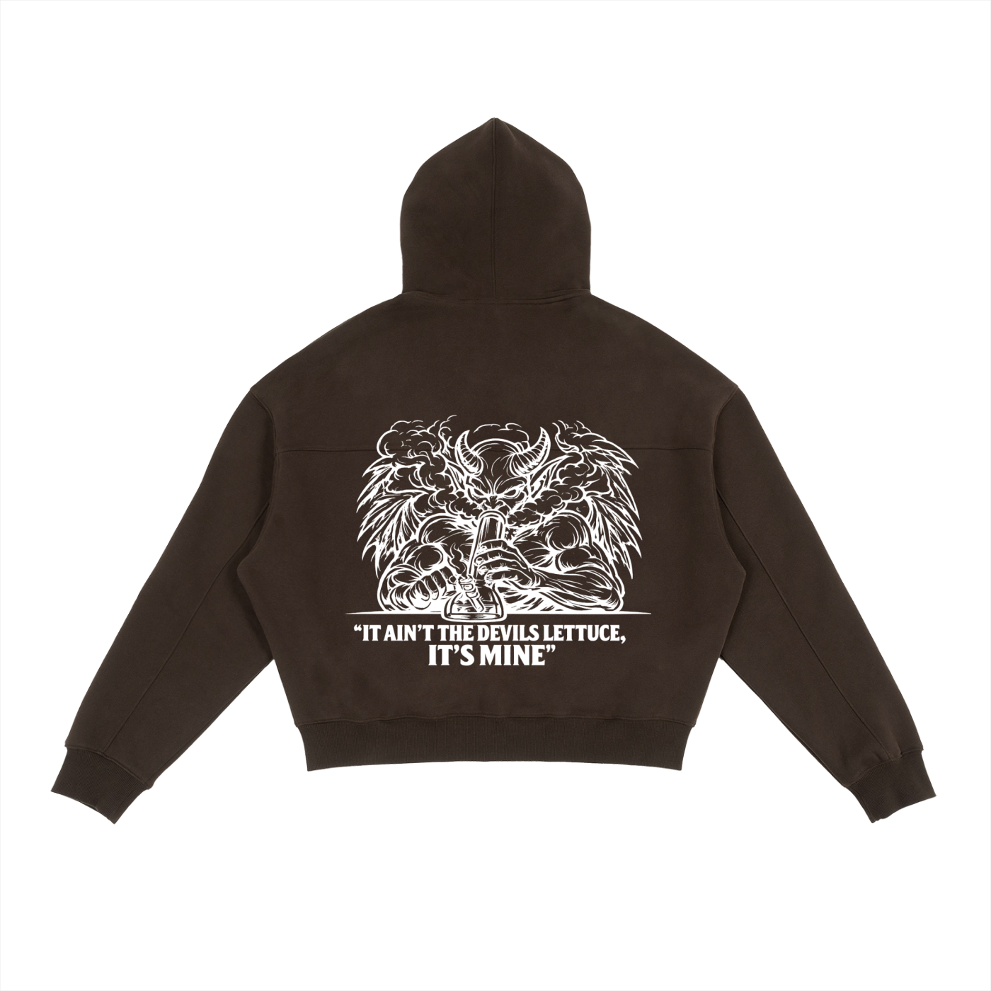 Fleece Zip-Up Boxy Hoodie | Devils Lettuce