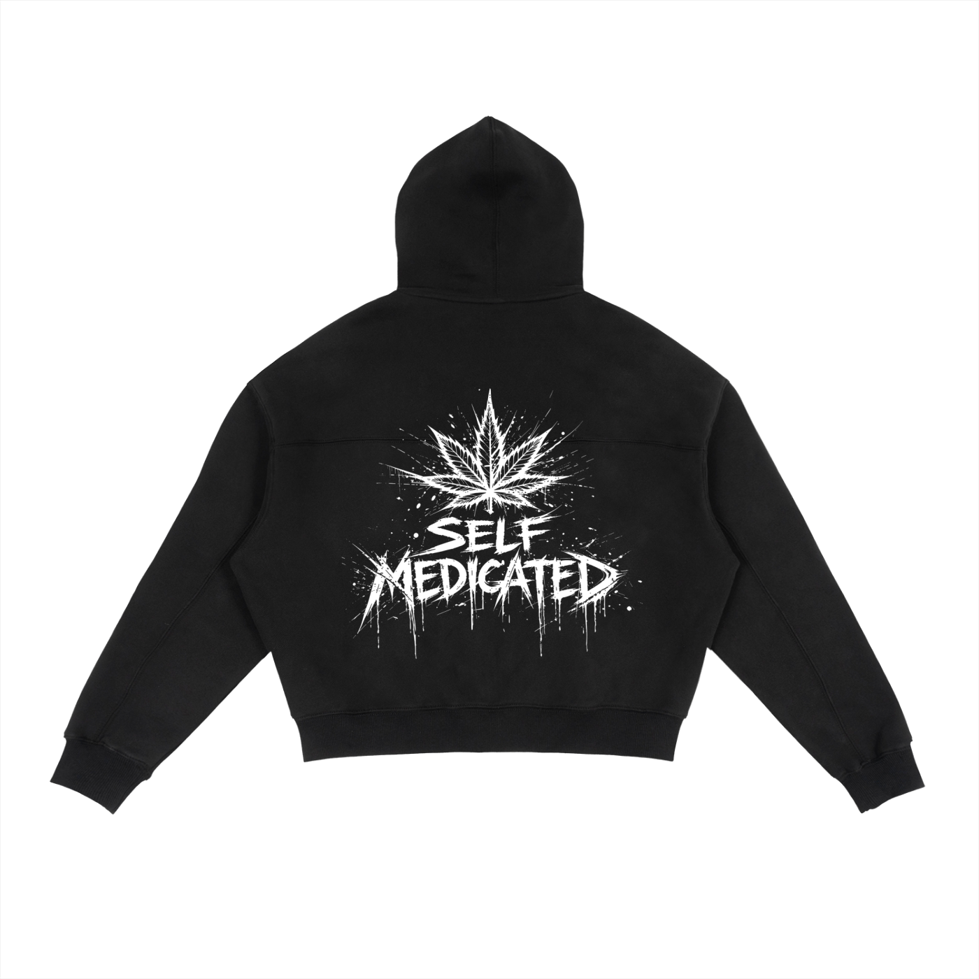 Fleece Zip-Up Boxy Hoodie | Self Medicated