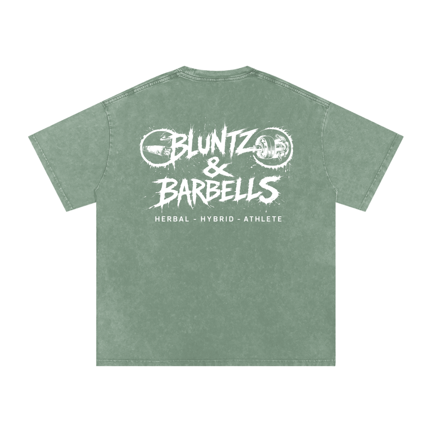 Snow Washed Oversized Cotton T-Shirt | Bluntz & Barbells
