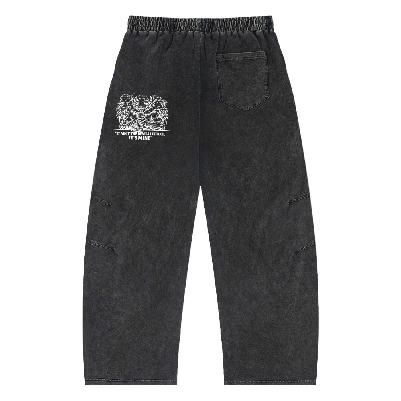 Snow Wash Drawstring Cotton Pants | Devils Lettuce