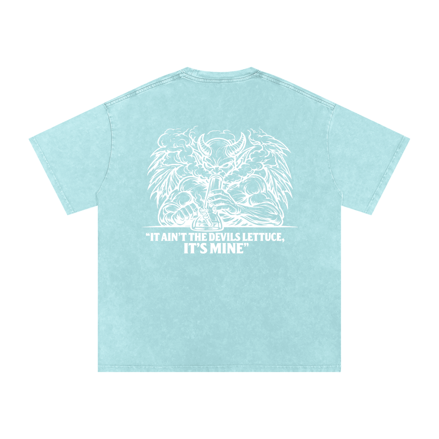 Snow Washed Oversized Cotton T-Shirt | Devils Lettuce