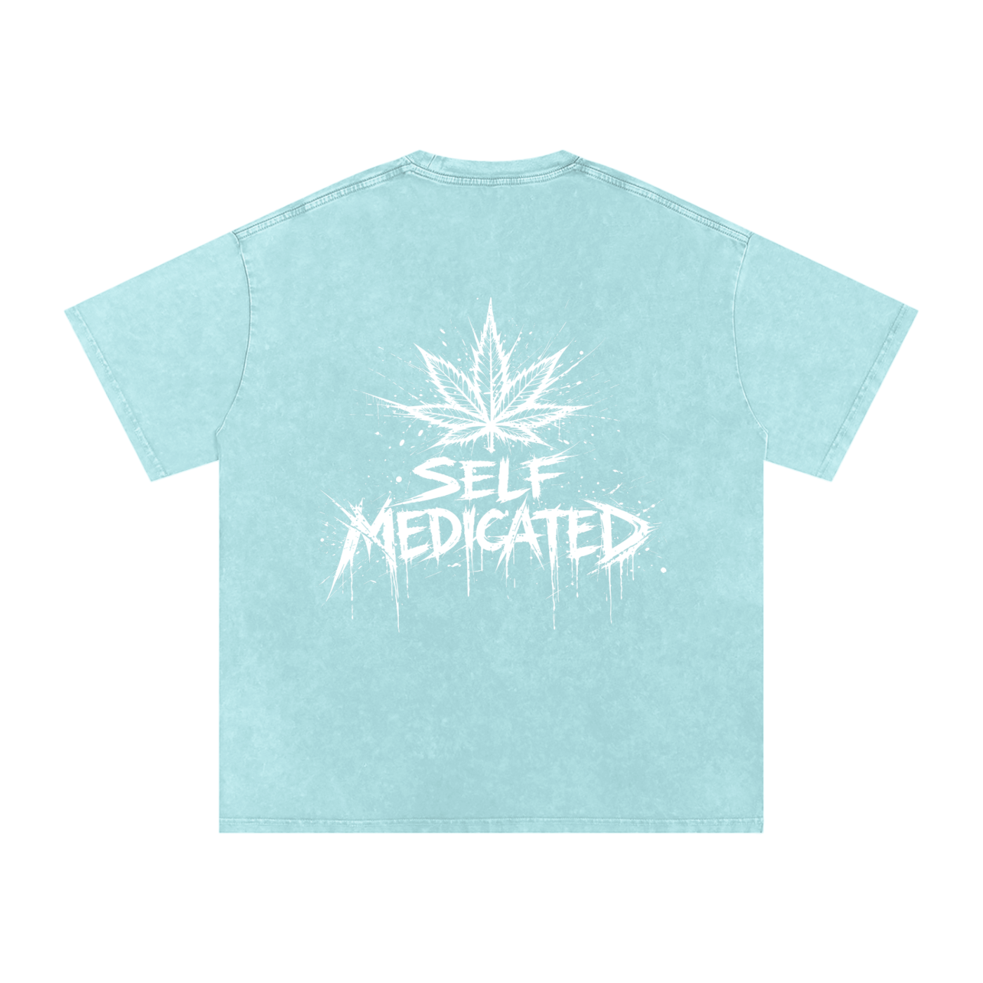 Snow Washed Oversized Cotton T-Shirt | Self Medicated