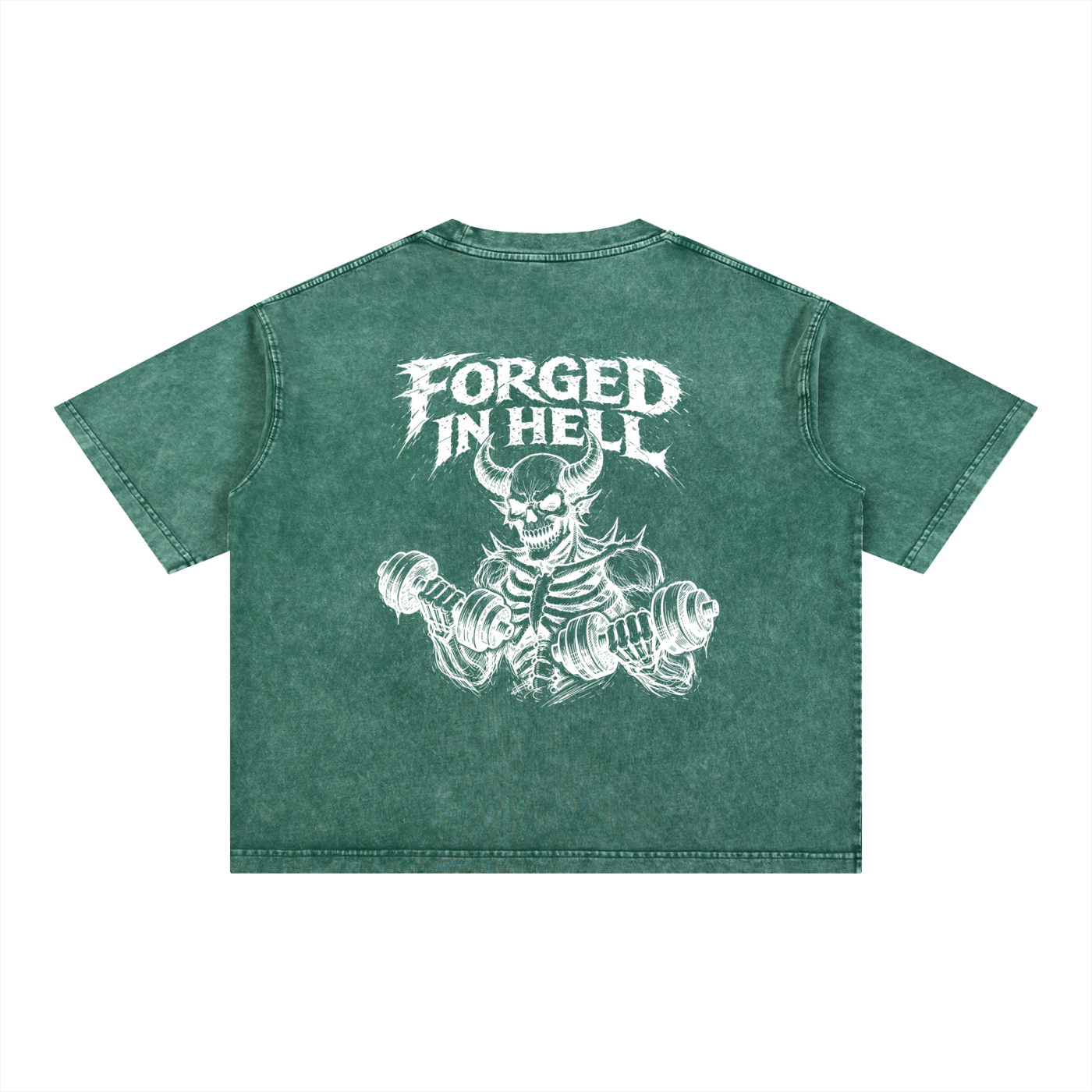 Mineral Wash Boxy Cotton T-Shirt | Forged In Hell