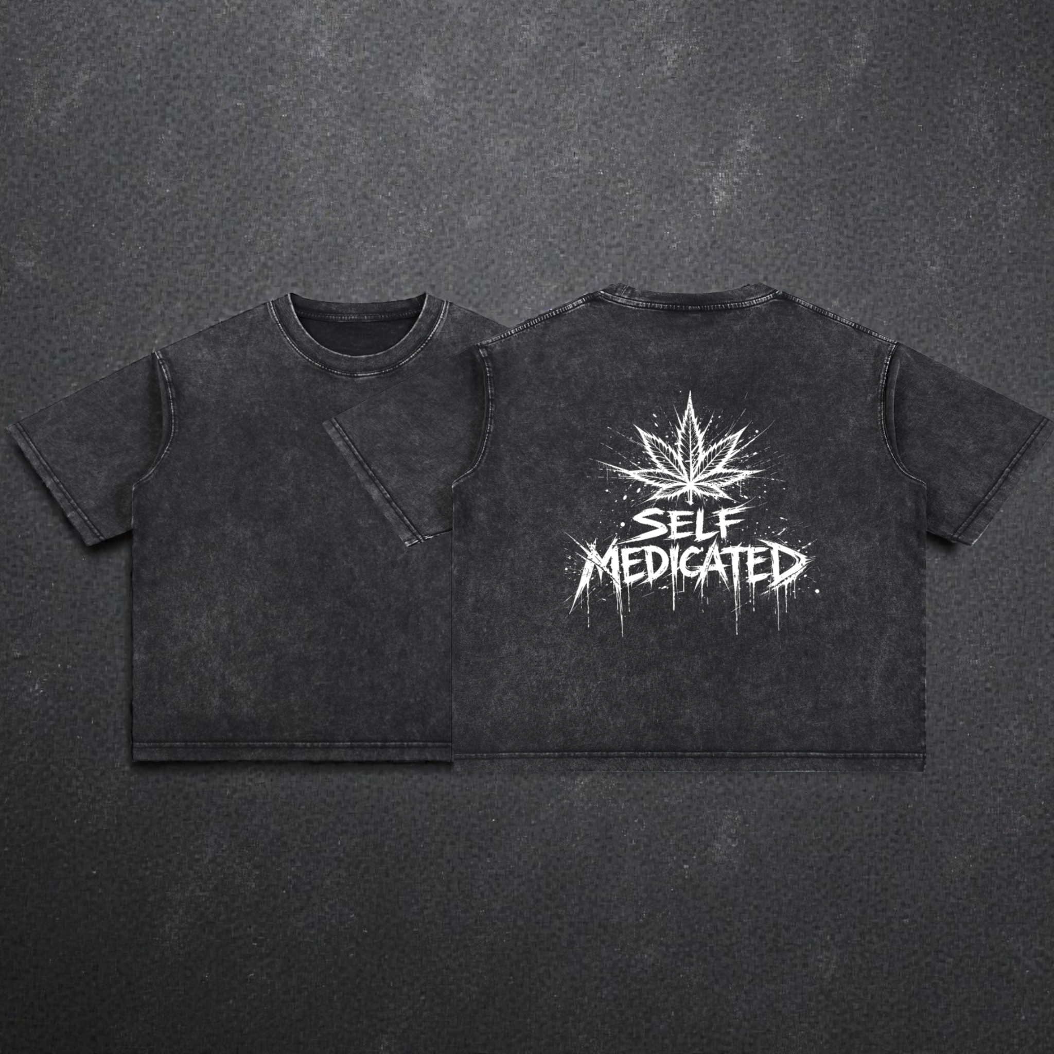 Mineral Wash Boxy Cotton T-Shirt | Self Medicated