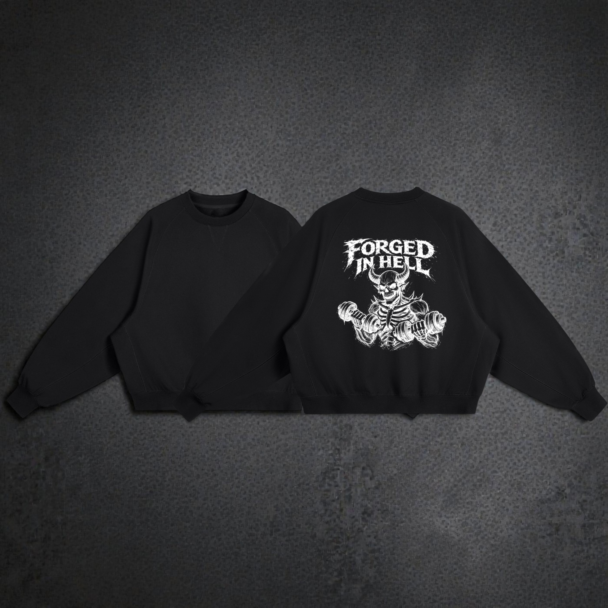 Essential Heavyweight Dolman Sleeve Boxy Sweatshirt | Forged In Hell