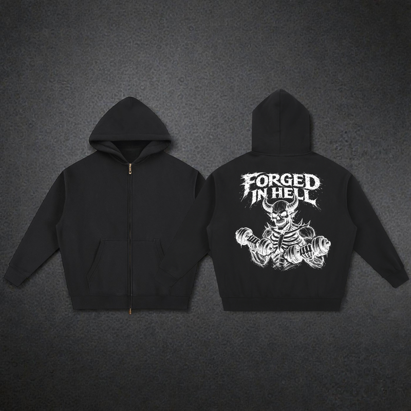 Essential Oversized Fleece Boxy Hoodie | Forged In Hell