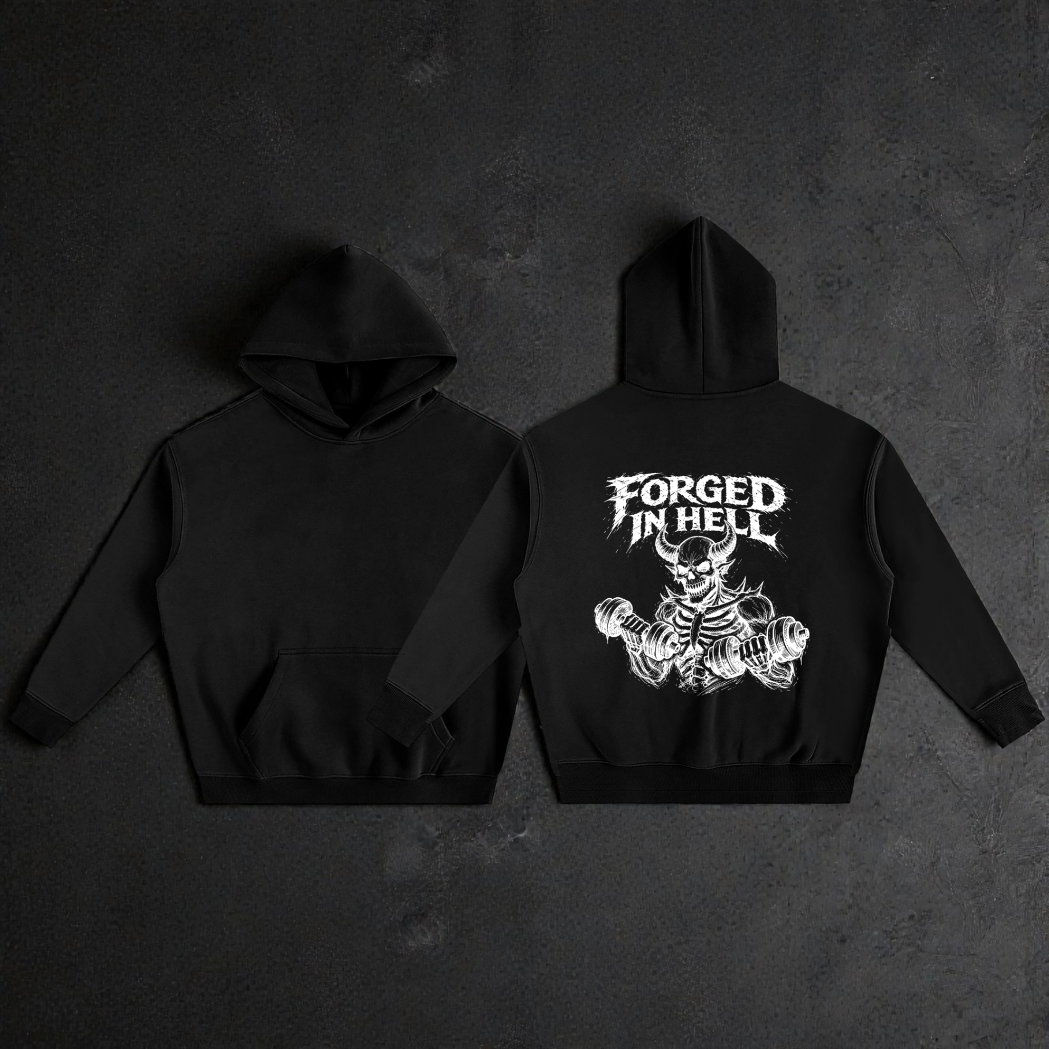 Oversize Fleeced Hoodie | Forged In Hell