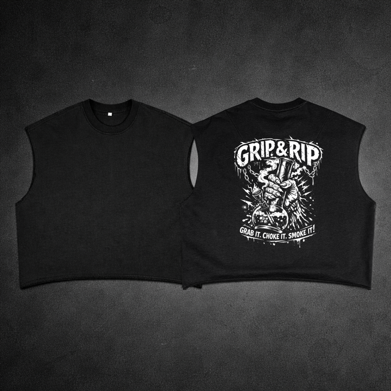 French Terry Boxy Tank Top | Grip & Rip