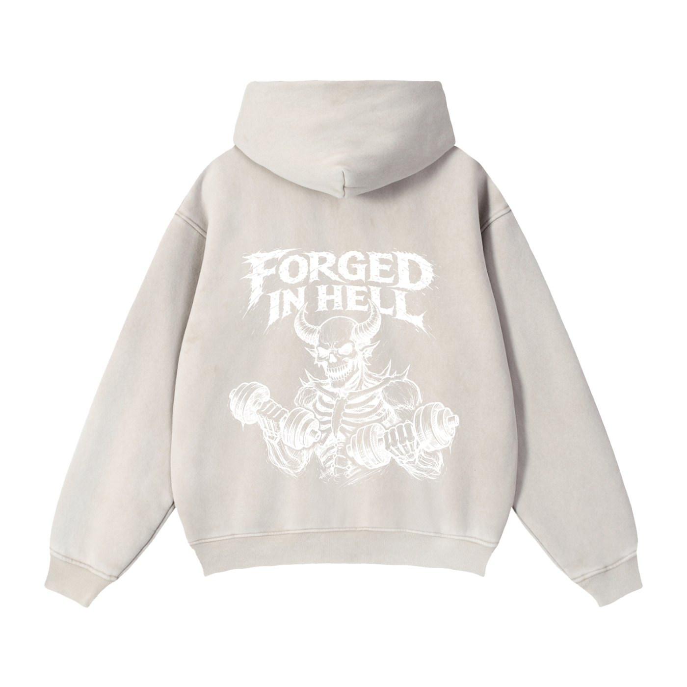 Zip-Through Boxy Fleece Hoodie | Forged In Hell