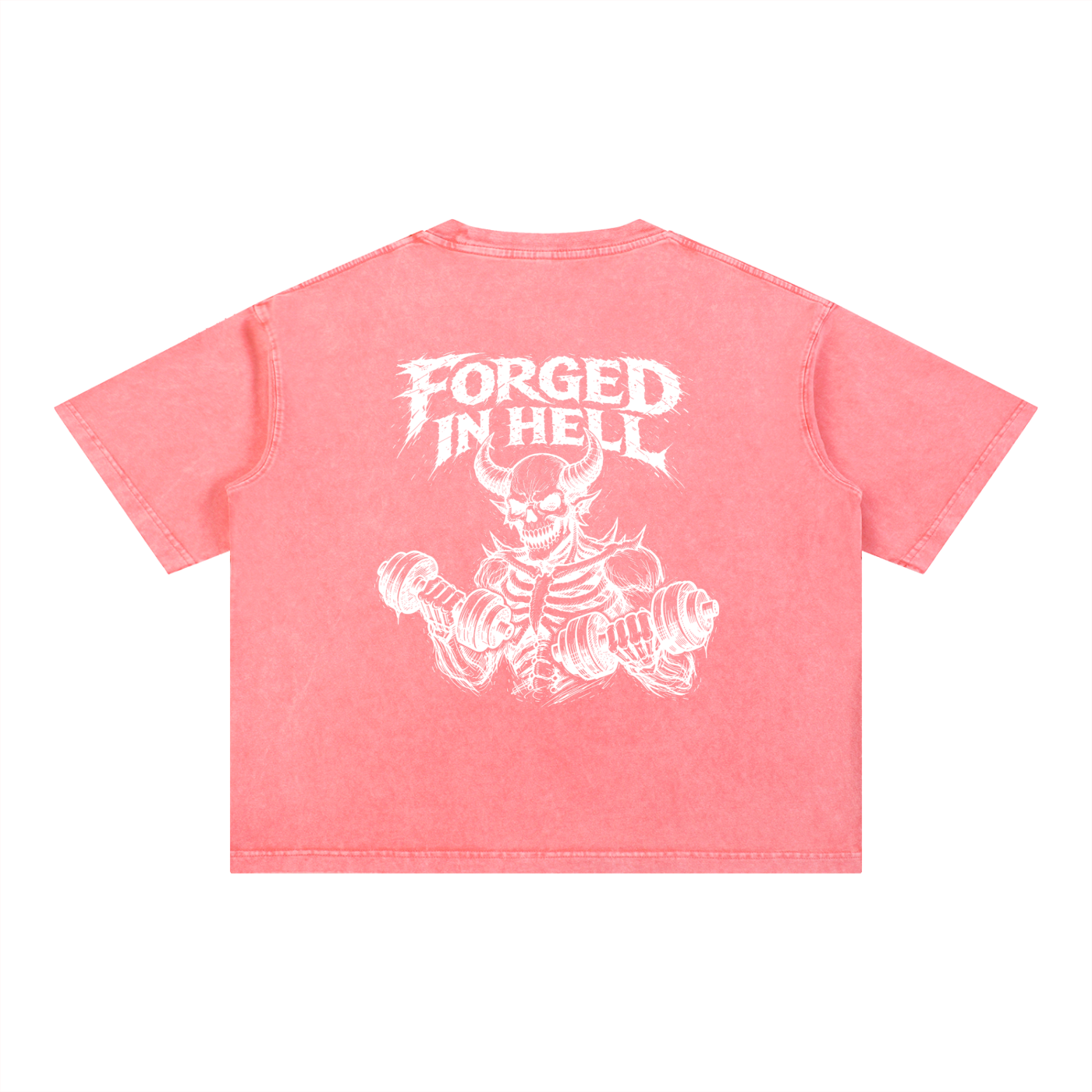 Mineral Wash Boxy Cotton T-Shirt | Forged In Hell