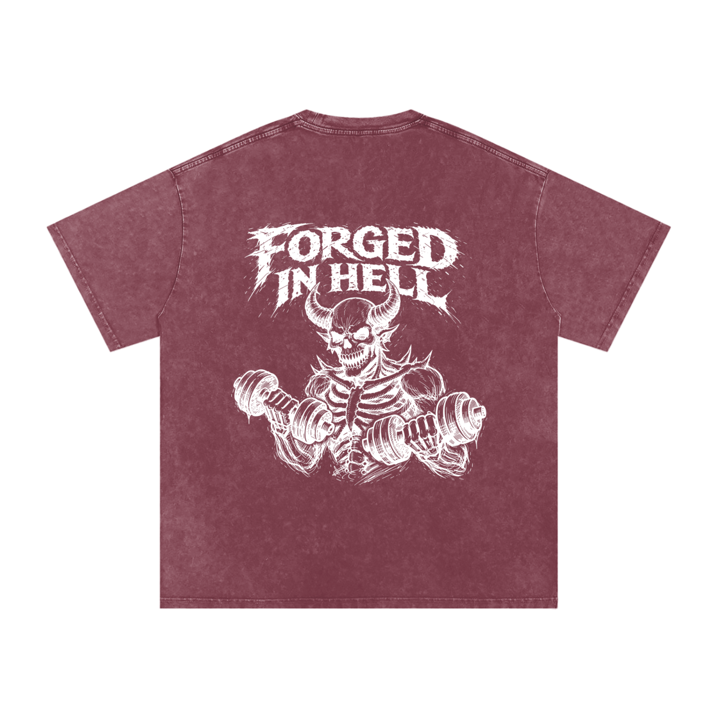 Snow Washed Oversized Cotton T-Shirt | Forged In Hell