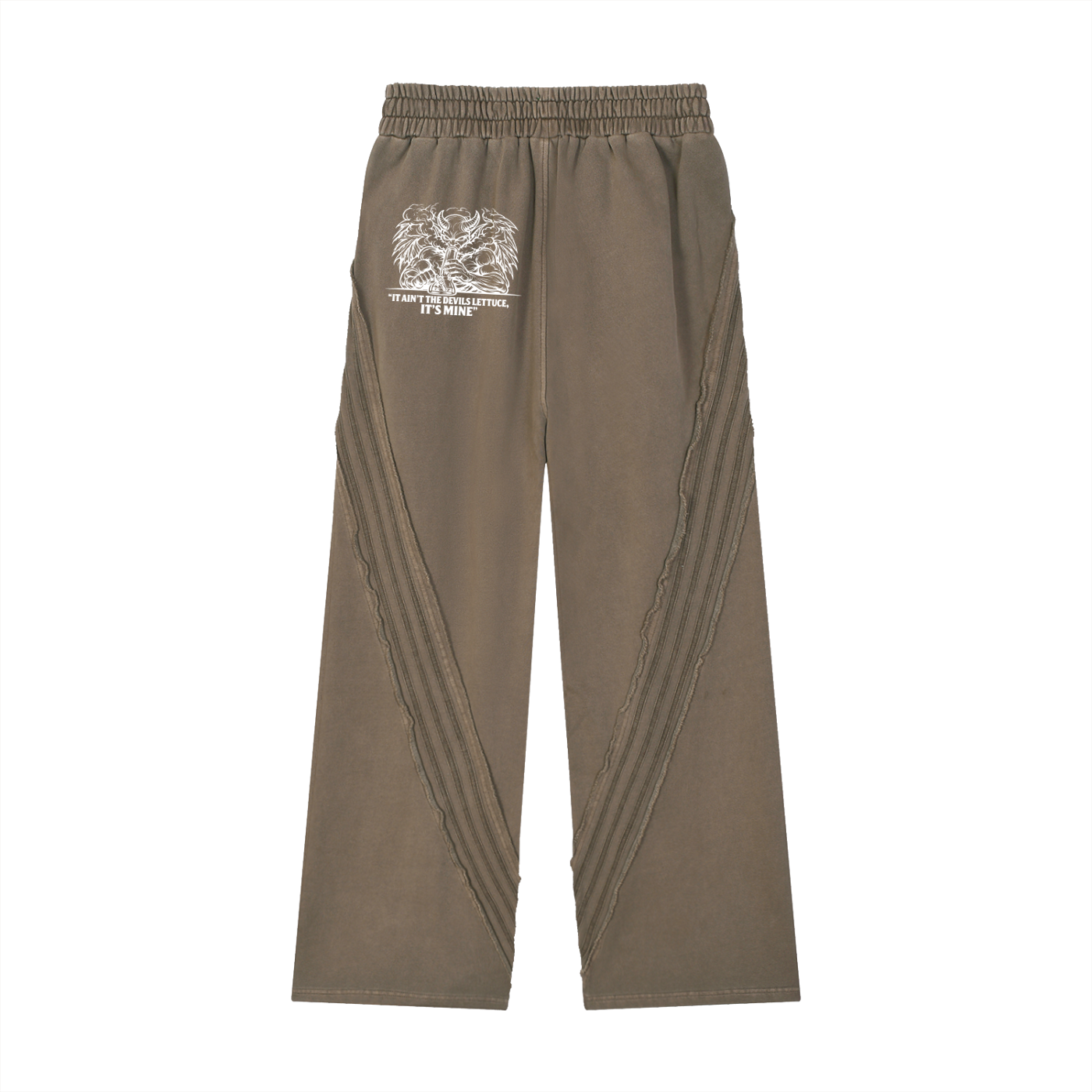 Snow Washed Tape Raw Edge Sweatpants | Devils Lettuce