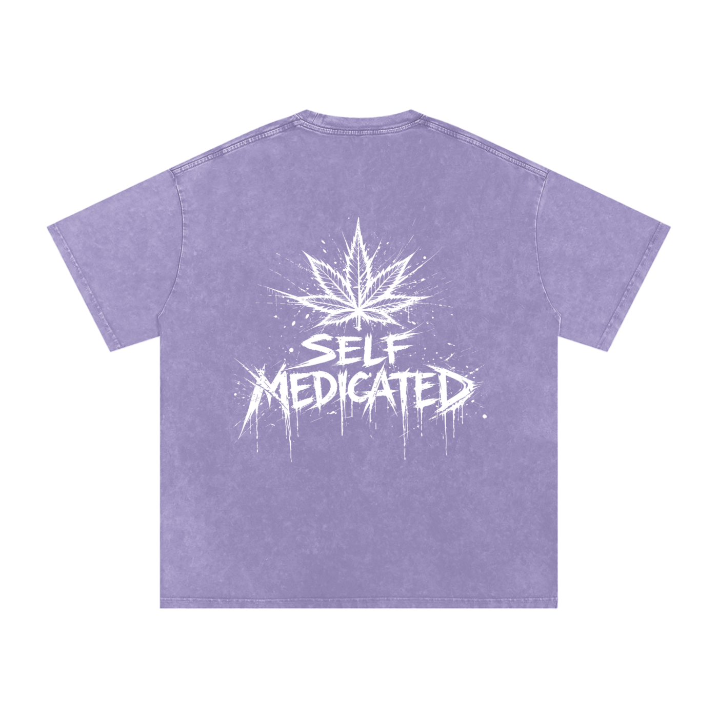 Snow Washed Oversized Cotton T-Shirt | Self Medicated