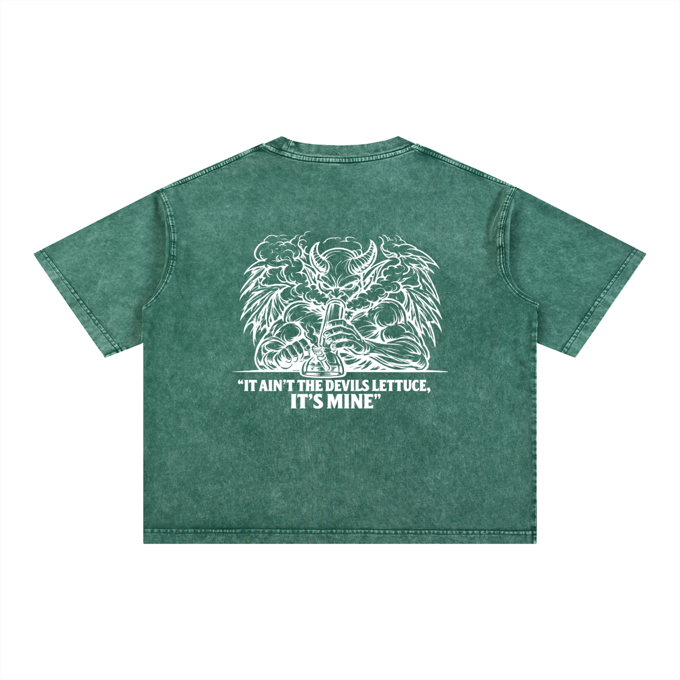 Mineral Wash Boxy Cotton T-Shirt | Devils Lettuce
