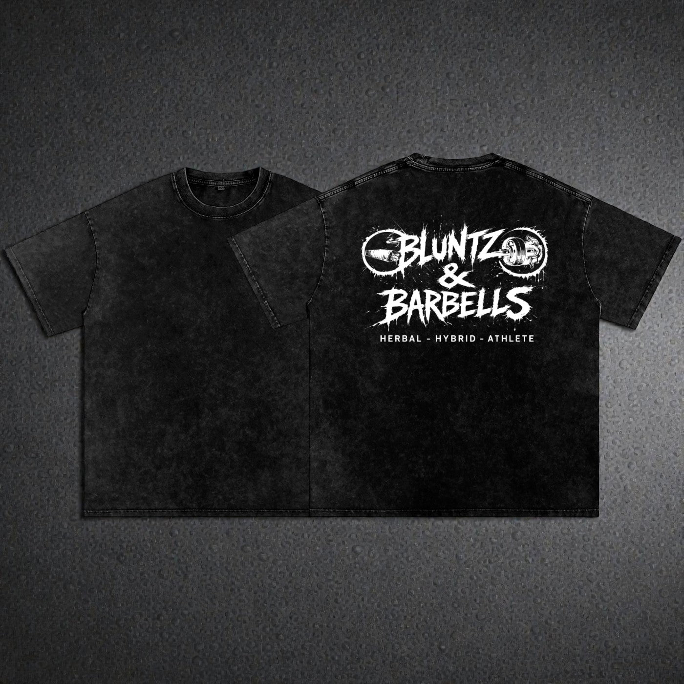 Snow Washed Oversized Cotton T-Shirt | Bluntz & Barbells