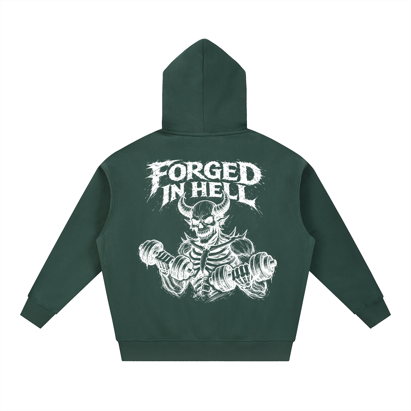 Essential Oversized Fleece Boxy Hoodie | Forged In Hell