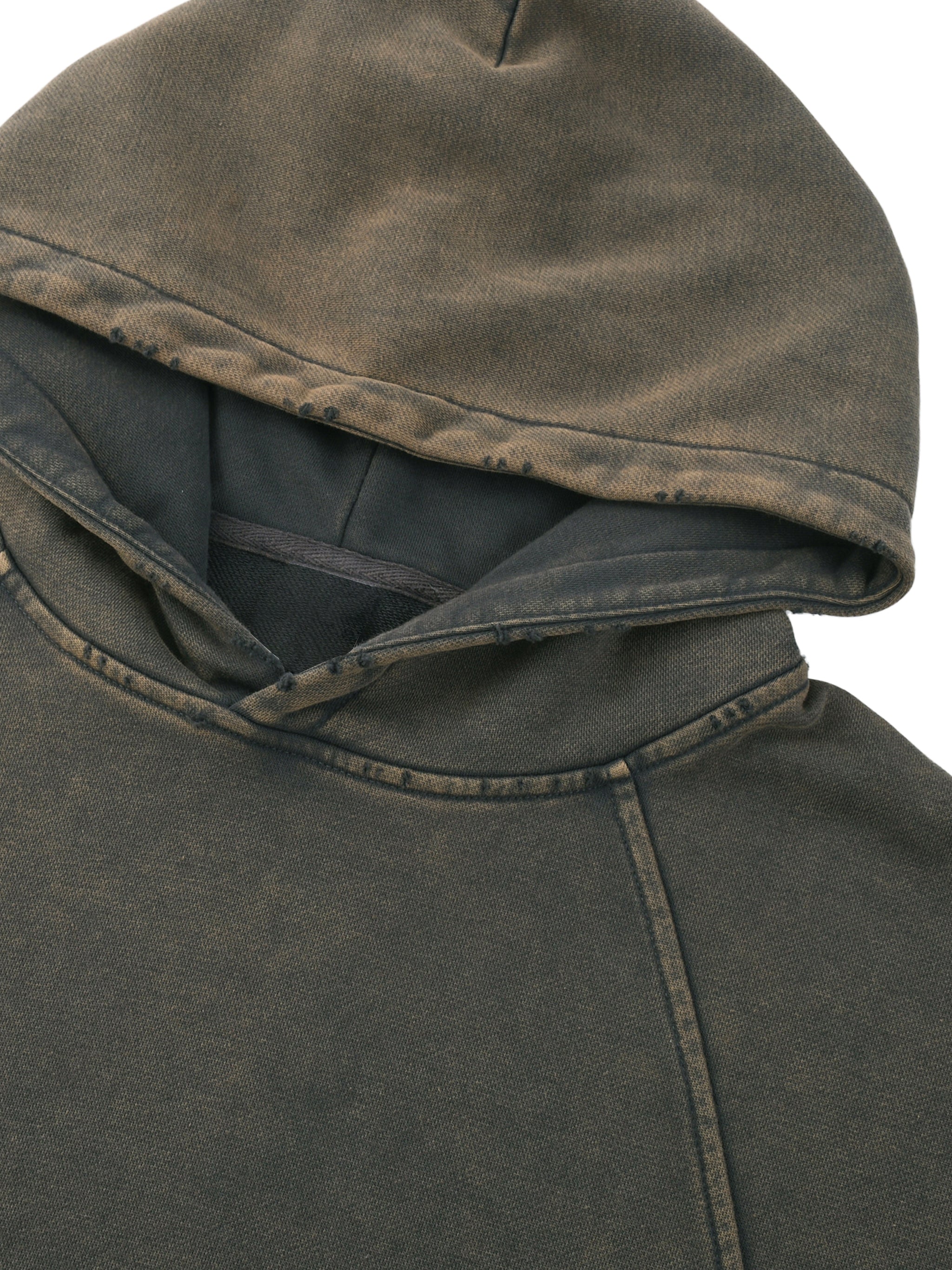 Vintage Washed Frayed-Hem Hoodie | Bluntz & Barbells